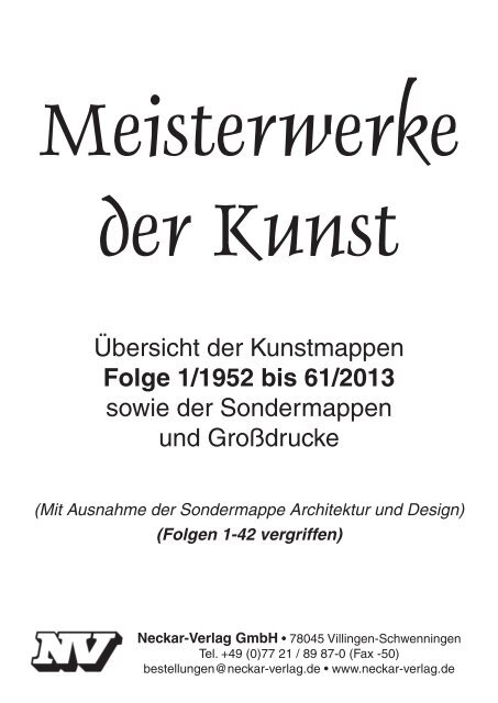 Kunstmappenverzeichnis 2012.indd - Neckar Verlag