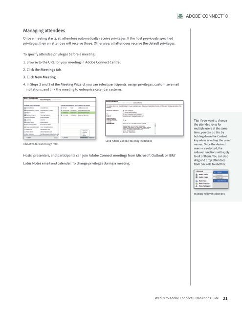 WebEx to Transition Guide - Adobe