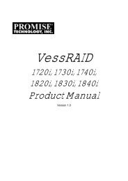 VessRAID 1000i Series Product Manual - Promise Technology, Inc.