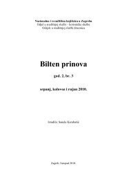 Bilten prinova - Nacionalna i sveučilišna knjižnica u Zagrebu