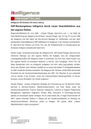 Claude Flükiger übernimmt L-205 - Itelligence AG