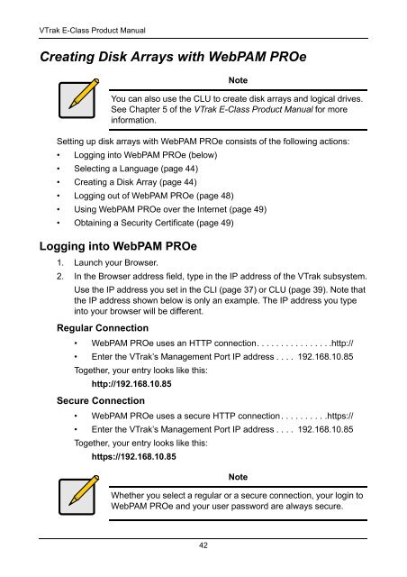 VTrak E-Class Product Manual - Promise Technology, Inc.