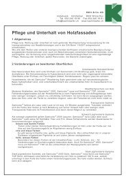 Pflege und Unterhalt von Holzfassaden