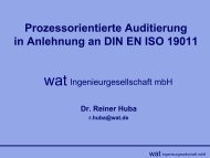 Prozessorientierte Auditierung in Anlehnung an DIN EN ISO 19011