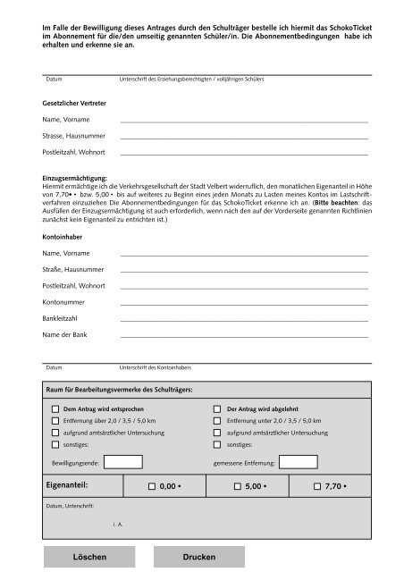 Fahrtkostenerstattung für Schüler (pdf) - Stadt Velbert
