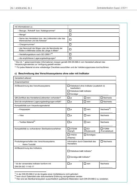 Leitlinie für die Validierung der Verpackungsprozesse ... - KLS Martin