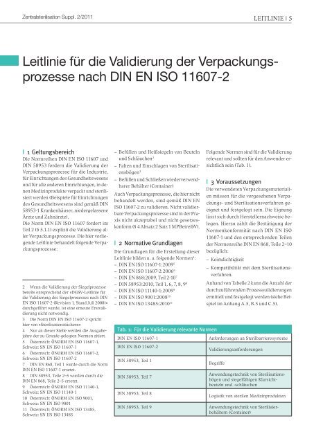 Leitlinie für die Validierung der Verpackungsprozesse ... - KLS Martin