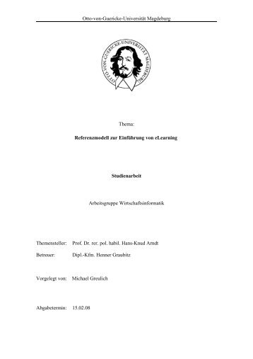 Studienarbeit Michael Greulich.pdf - Otto-von-Guericke-Universität ...