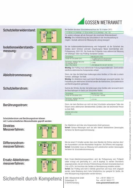 Messungen und Prüfungen an elektrischen Geräten nach einer ...