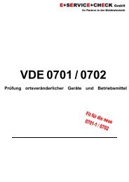 DIN VDE 0701-0702 - BGV A3 Prüfungen und E Check