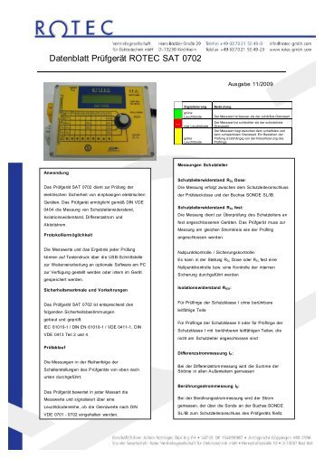 Datenblatt ROTEC_SAT0702_11_2009 - Rotec GmbH