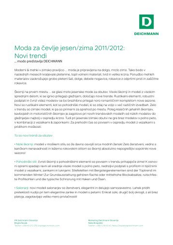 Moda za ?evlje jesen/zima 2011/2012: Novi trendi