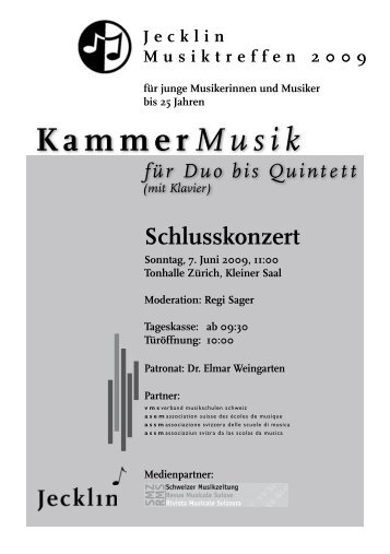 KammerMusik für Duo bis Quintett