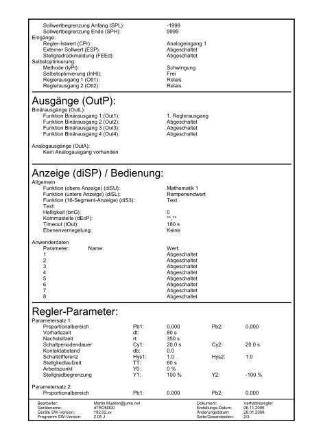 Konfigurationsbeispiel Verhältnisregler - jumo.ch