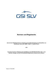 Normen und Regelwerke - GSI SLV