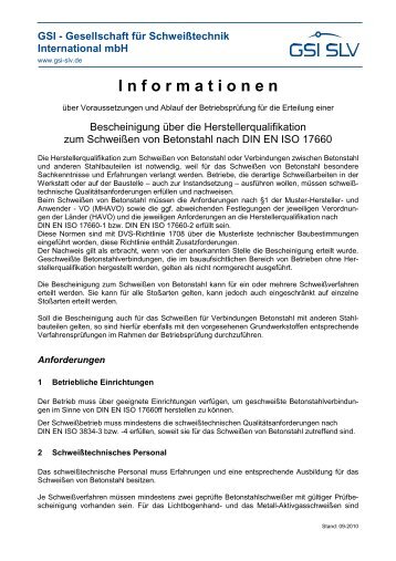 Infoblatt zur DIN EN ISO 17660