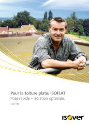 Pour la toiture plate: ISOFLAT - Isover