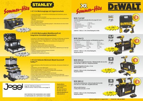 Sommer-Aktion Dewalt (pdf) - Joggi AG