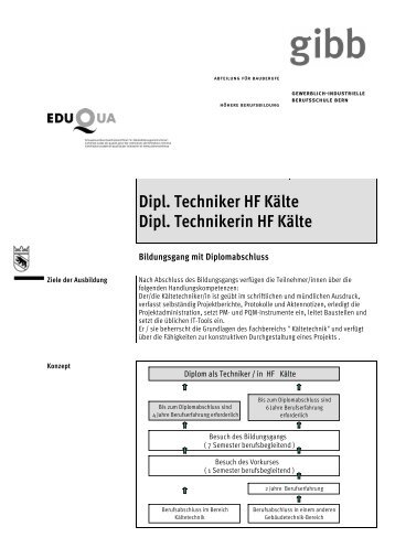 Dipl. Techniker HF Kälte Dipl. Technikerin HF Kälte - SVK