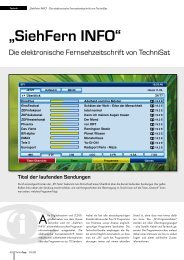 „SiehFern INFO“ - Die elektronische Fernsehzeitschrift von TechniSat
