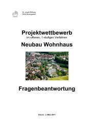 Neubau Wohnhaus Fragenbeantwortung - St. Josef-Stiftung