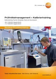 Prüfmittelmanagement + Kalibriertraining - Testo Industrial Services ...