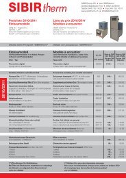 Preisliste 2010/2011 Liste de prix 2010/2011 Einbaumodelle ...