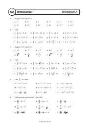 C2 Integration Worksheet A