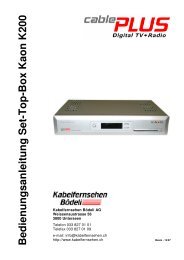 Bedienungsanleitung Set-Top-Box Kaon K200 - Kabelfernsehen ...