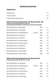 Differential-Hydraulikzylinder der Baureihe RB / RS