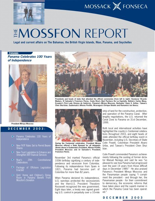 MossFon Report December 2003.qxd - Mossack Fonseca  & Co.