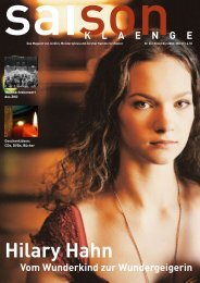 Hilary Hahn - Jecklin & Co. AG