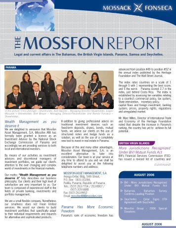 MOSSFONREPORT - Mossack Fonseca  & Co.
