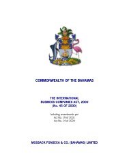 COMMONWEALTH OF THE BAHAMAS - Mossack Fonseca  & Co.