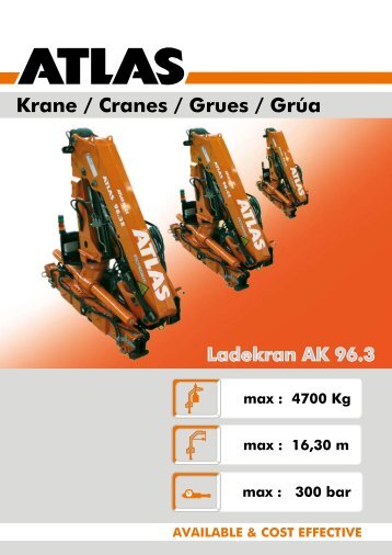 Krane / Cranes / Grues / GrÃºa - ATLAS Maschinen GmbH