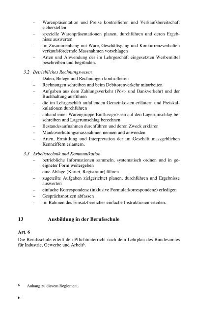 Reglement und Lehrplan (BBT) - Kaufmännische Berufsschule ...