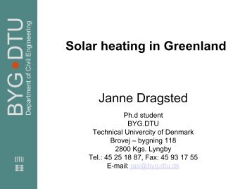 Solar heating in Greenland & Radiation models by - Artek