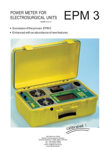 power meter for electrosurgical units - MTK Peter Kron GmbH