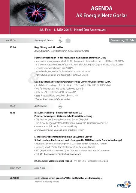 AGENDA - msu solutions GmbH