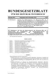 BUNDESGESETZBLATT - Bundesministerium f