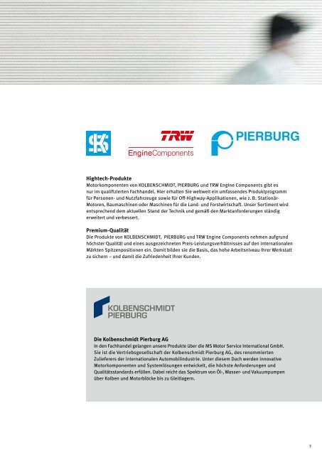 Kolbenschmidt â Pierburg â trW engine - MS Motor Service ...