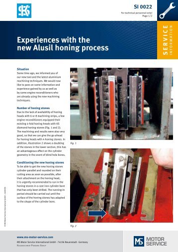Experiences with the new Alusil honing process - MS Motor Service ...