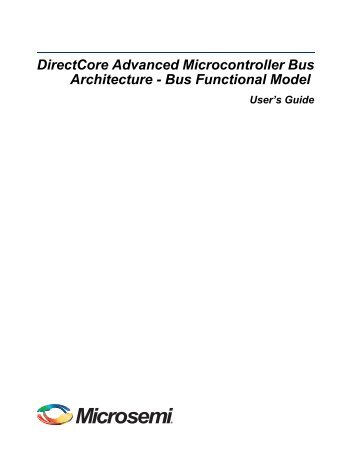 DirectCore Advanced Microcontroller Bus Architecture - Bus ... - Actel