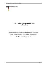 Die Vormerkstelle des Bundes informiert - BIT - Bund.de