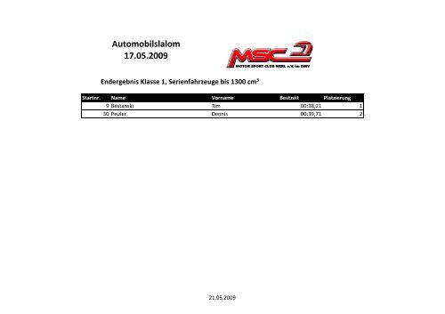 Auswertung_slalom_2009.pdf - MSC Werl