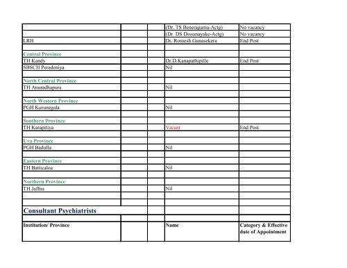 Annual Transfers of Specialist Medical Officers - 2013(Final)