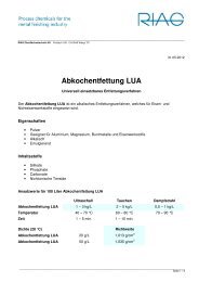 Abkochentfettung LUA - AHC Oberflächentechnik