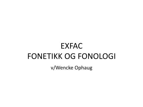 Fonasjon