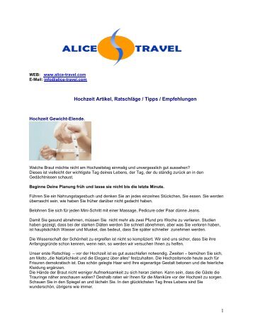 Hochzeit Artikel, Spitzen u - Alice Travel