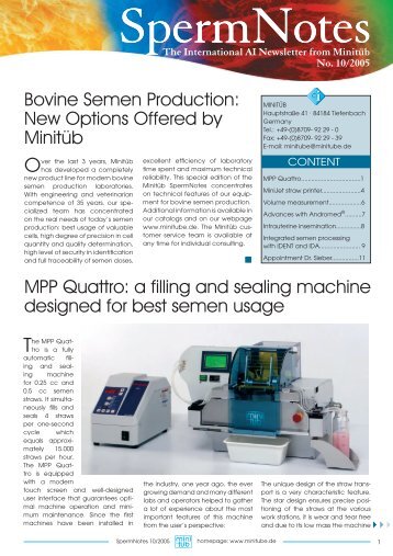 MPP Quattro: a filling and sealing machine designed for best semen ...